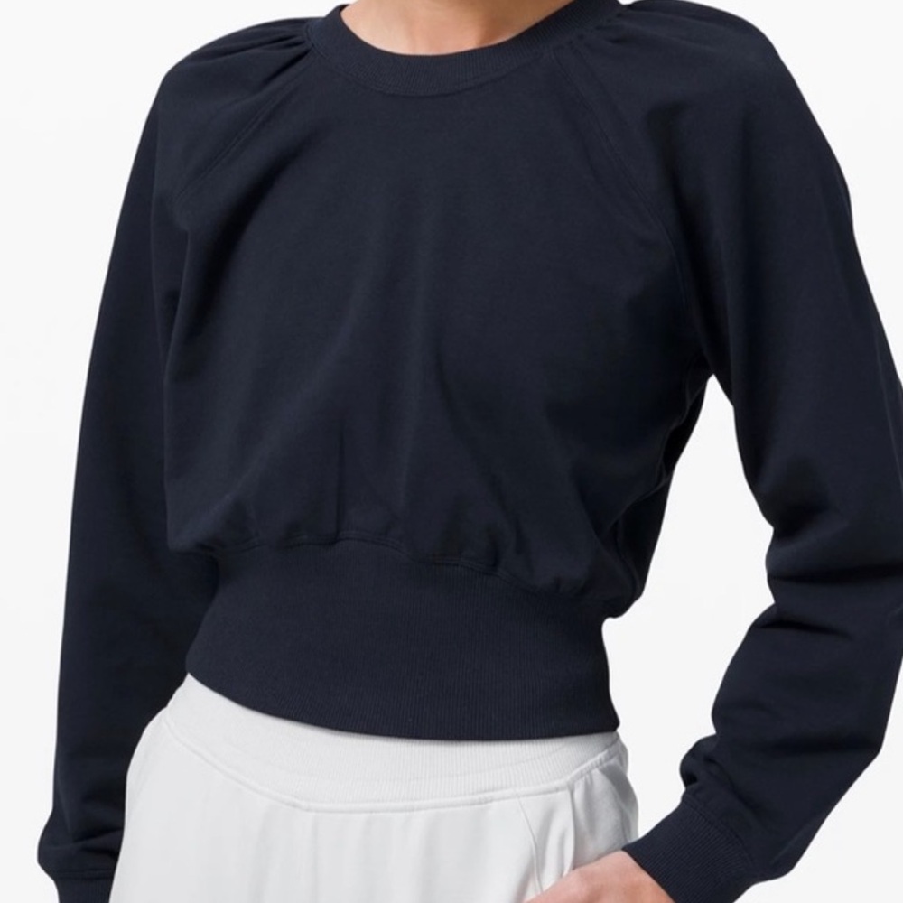 lululemon athletica Navy Cropped Sweatshirt